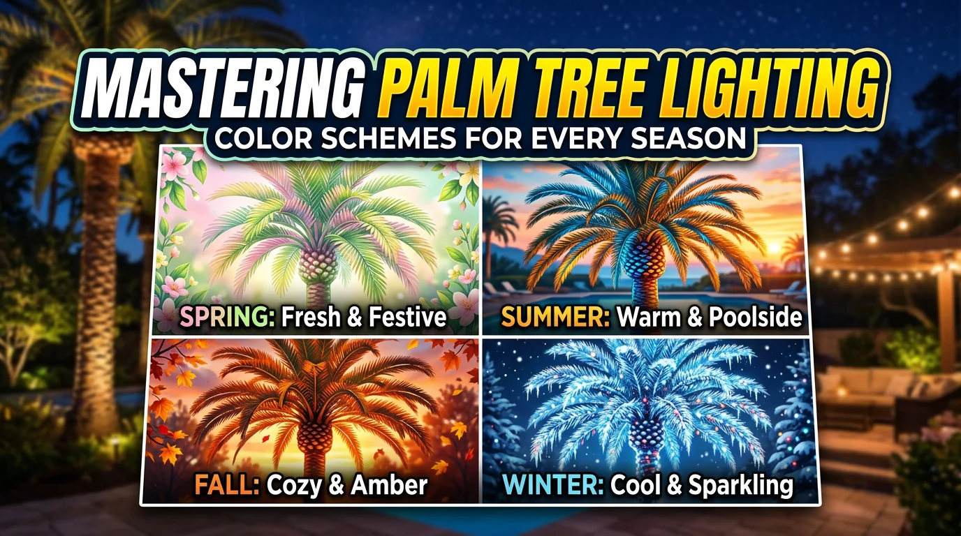 Mastering Palm Tree Light Color Schemes for Every Season