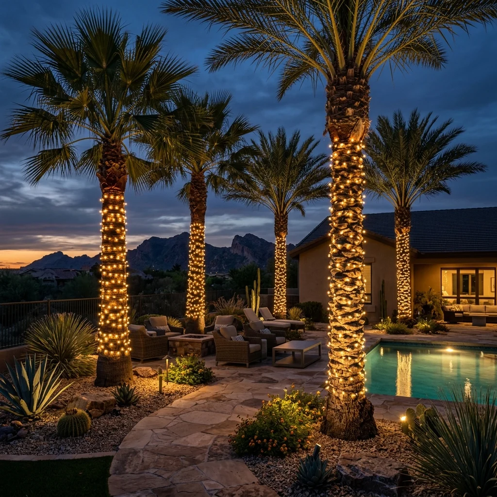 Illuminate Your Arizona Nights: Choosing the Right Palm Tree Light Wrap