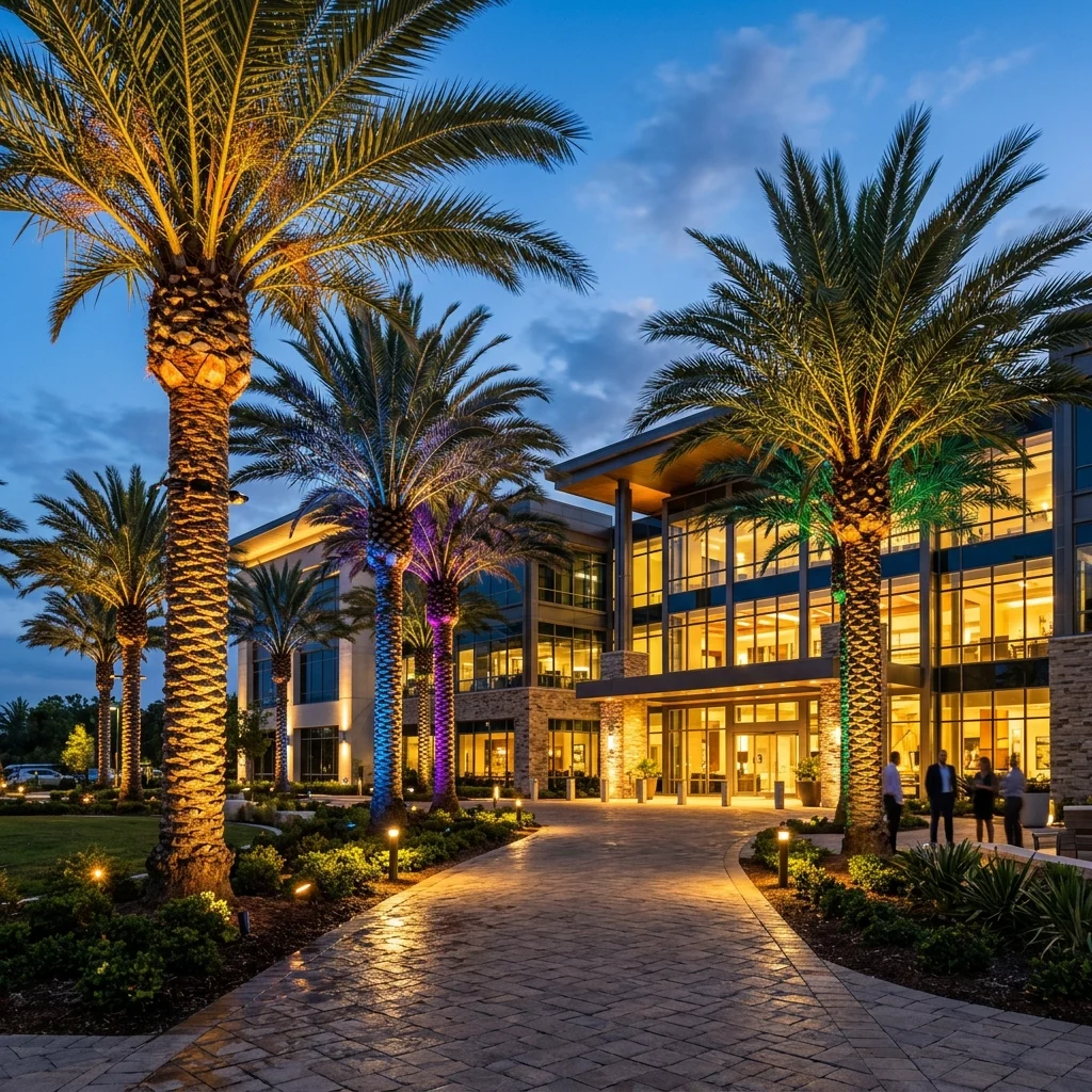 Why Your Business Needs Vibrant Palm Tree Illumination