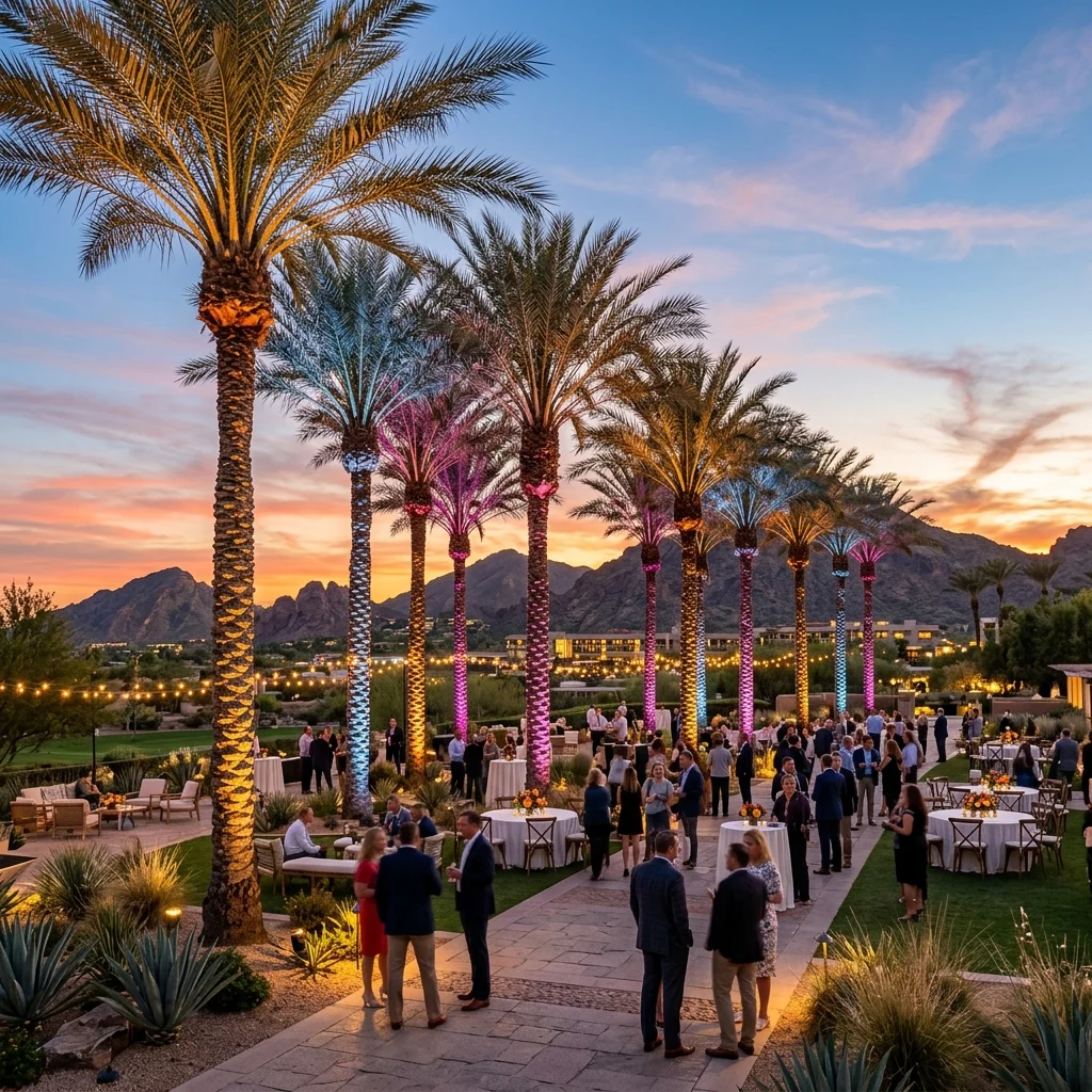 Mastering Palm Tree Color Rhythms for Arizona Events